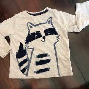 Raccoon print long sleeve shirt